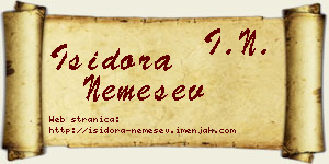 Isidora Nemešev vizit kartica